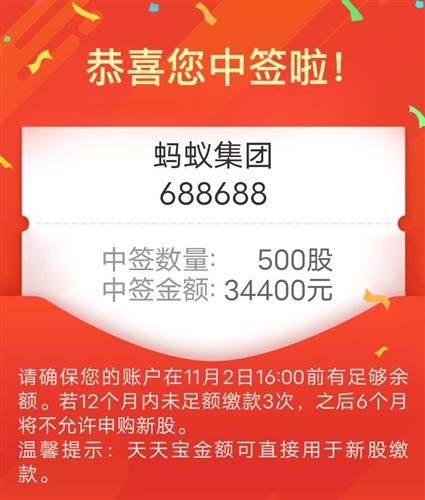 螞蟻最新中簽消息重磅揭秘??????